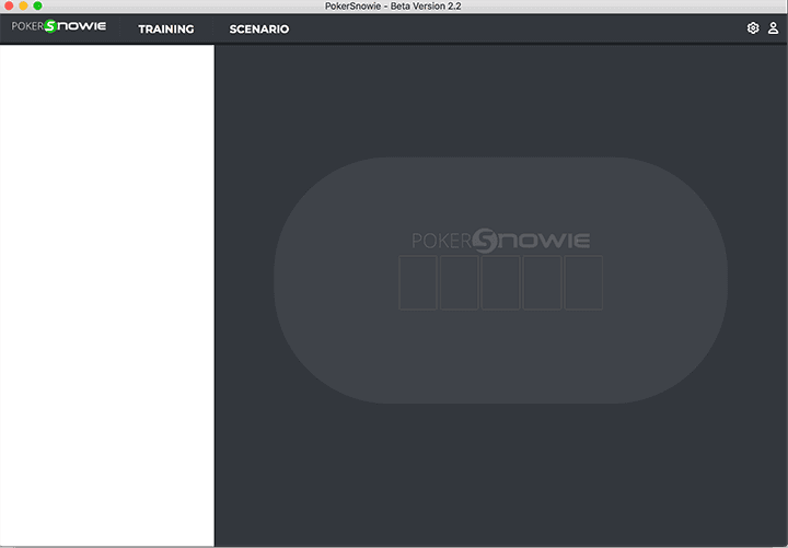 PokerSnowieの初期起動画面