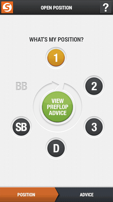 「VIEW PREFLOP ADVICE」をクリック