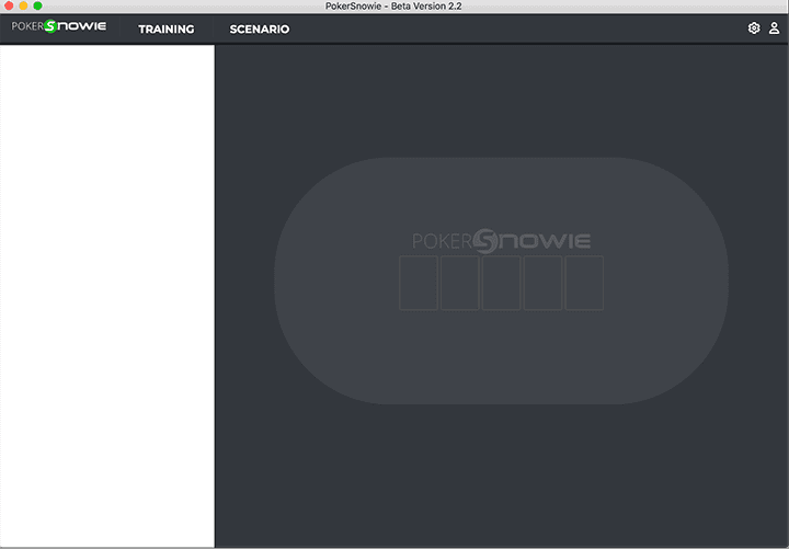 PokerSnowieの初期起動画面