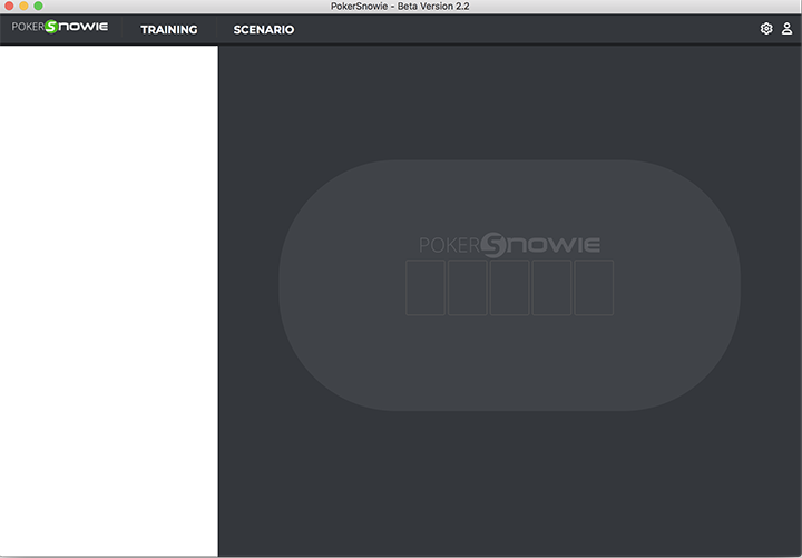 PokerSnowieの初期起動画面
